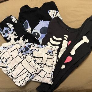NWOT Disney Lilo and Stitch & Carters Halloween PJ Bundle